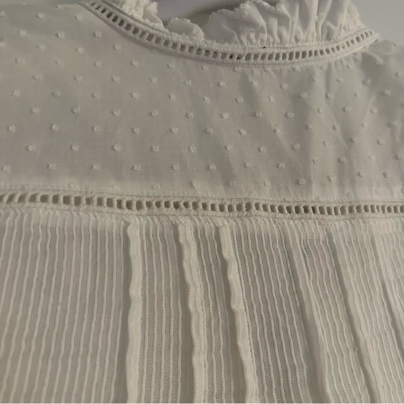 Quince Organic Textured Cotton Peasant Blouse - Picture 5 of 5